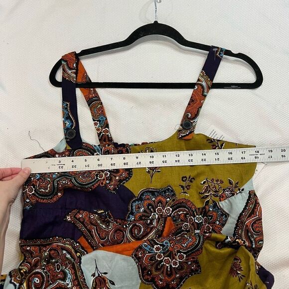 Unique Spectrum Multi Color Paisley Viscose Boho Tank - Picture 9 of 9